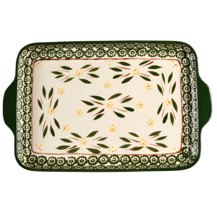 Old World Green 16'' Rectangular Tray