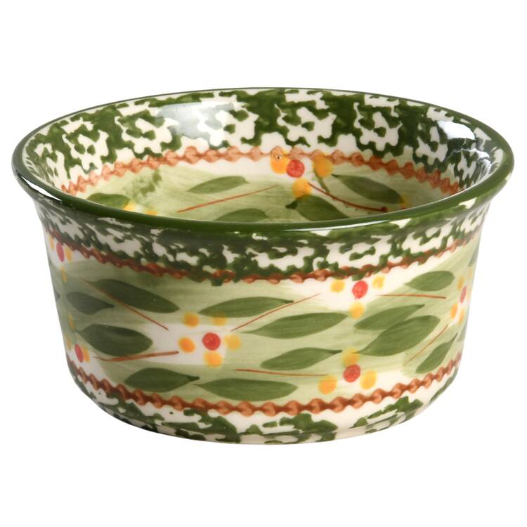 Old World Green Dip Bowl for Divided (3 Part) Chip & Dip Set