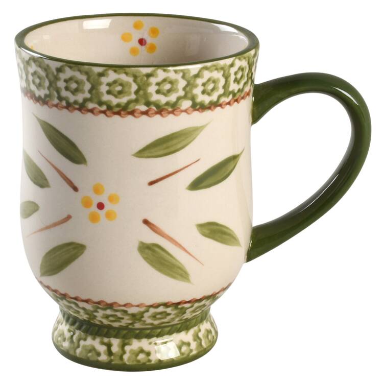 Old World Green Footed Mug (No Lid-It or Spoon)