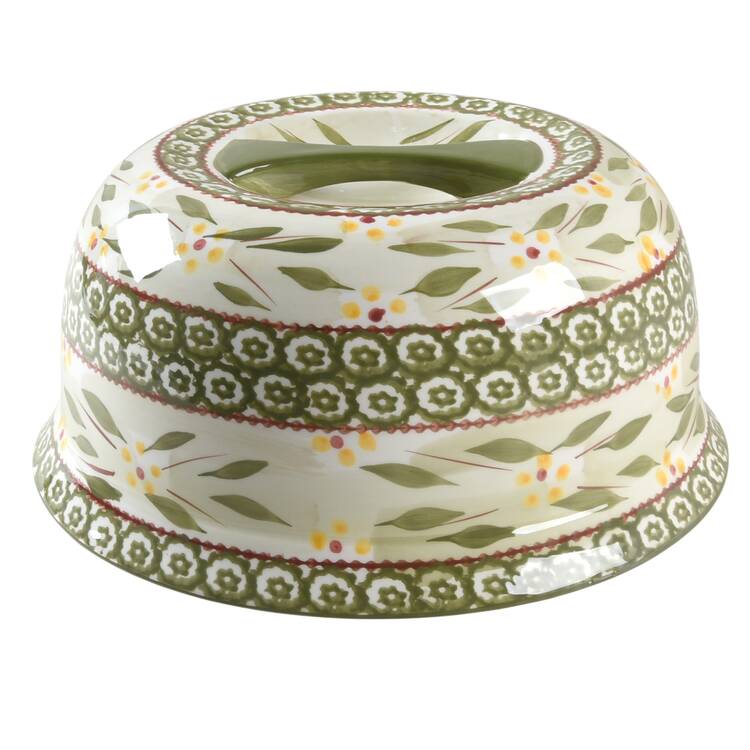 Old World Green Cake Dome/Bowl for Convertible Set