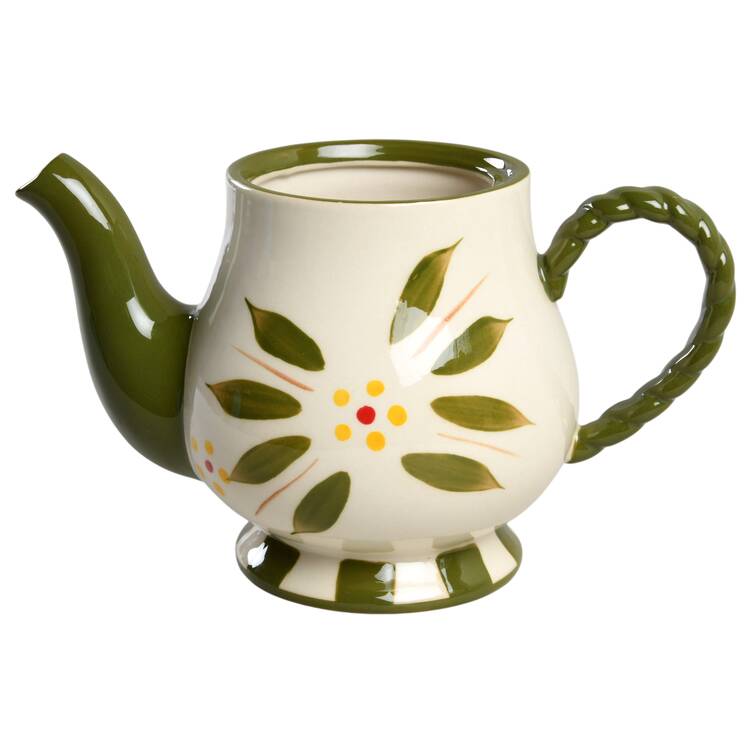 Old World Green Small Teapot No Lid