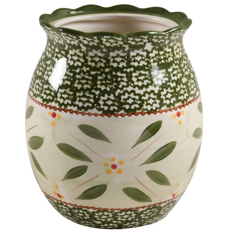 Old World Green Medium Canister No Lid