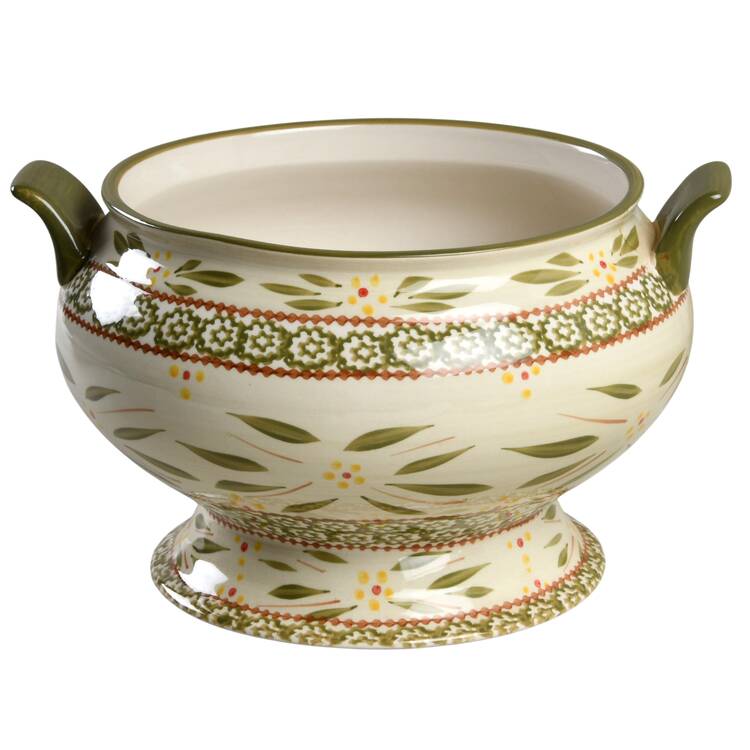 Old World Green Tureen No Lid