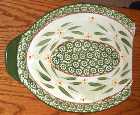 Old World Green 2.5 Quart Oval Covered Casserole No Lid