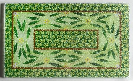 Old World Green Glass Trivet for 13" Rectangular Baker