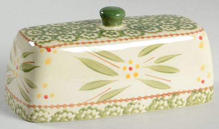 Old World Green Lid for 1/4 Lb Butter