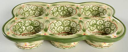 Old World Green Muffin Pan (Holds 6 Muffins)