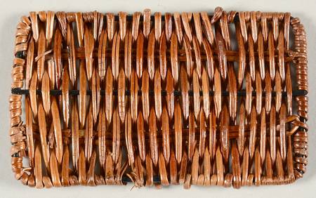 Old World Green Wicker Tray for 5" Rectangular Baker & Stand