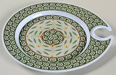 Old World Green Melamine Individual Party Platter
