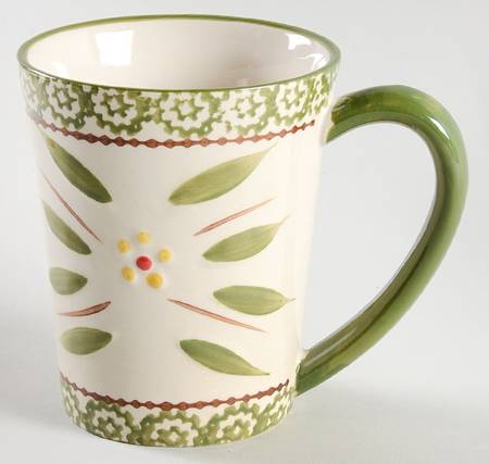 Old World Green Mug No Lid/Coaster Or Spoon