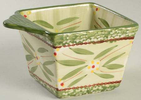 Old World Green Individual Square Baker