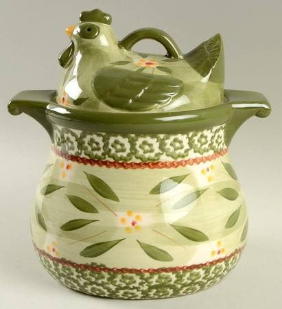 Old World Green Small Canister & Lid