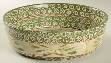 Old World Green 10" Round Baker