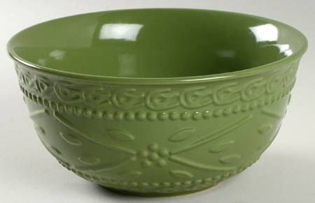 Old World Green 7" Embossed Bowl