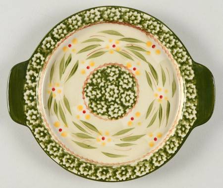 Old World Green 7" Round Lid-It (Trivet,Tray,Baker Lid)
