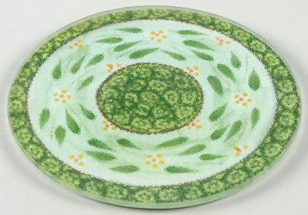 Old World Green Glass Trivet for 9" Round Baker