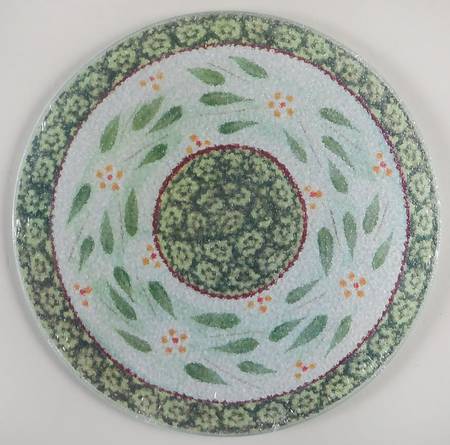 Old World Green Glass Trivet for 10" Round Baker