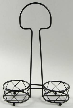 Old World Green Metal Holder for Oil & Vinegar Drizzle Jars