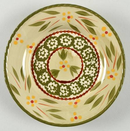 Old World Green Bread & Butter Plate