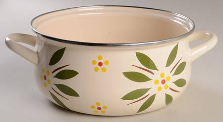 Old World Green 4 Quart Metal Casserole No Lid