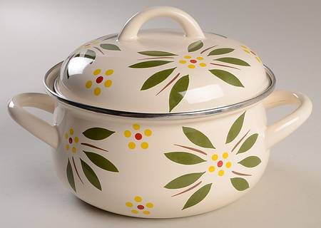 Old World Green 1.75 Quart Metal Covered Casserole