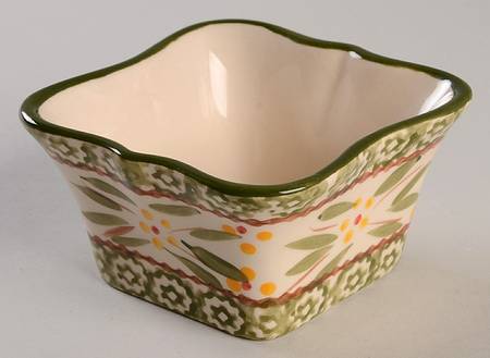 Old World Green Square Ramekin