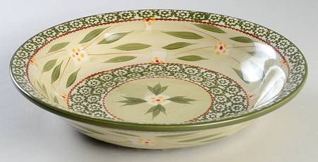 Old World Green 10" Round Serving Bowl