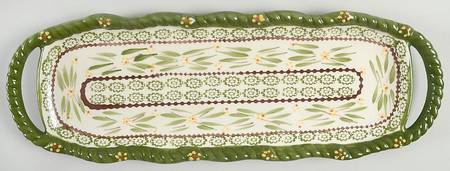 Old World Green Bread Tray