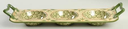 Old World Green Tray Only for 3 Bowl Condiment Set