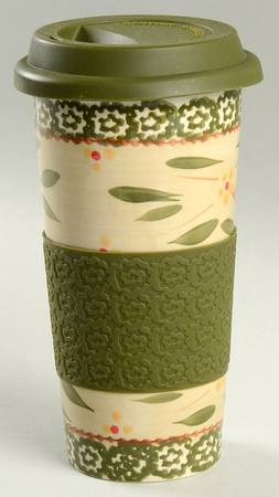 Old World Green Travel Tumbler & Silicone/Plastic Lid