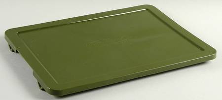 Old World Green Tabless Plastic Storage Cover for 15" Rect Baker