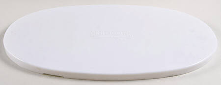 Old World Lilac 14" Oval Divided Baker W/Metal Stand & Cover