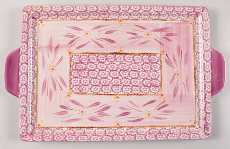 Old World Lilac 15" Rectangular Lid-It (Trivet, Tray, Baker Lid)