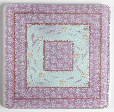 Old World Lilac 6" Square Glassware Trivet