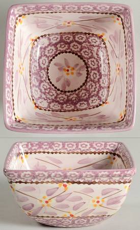 Old World Lilac 6" Square Mixing Bowl