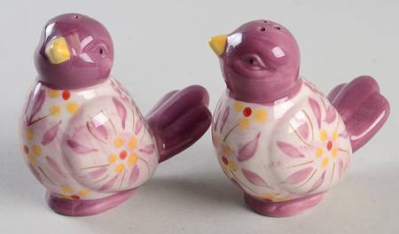 Old World Lilac Figural Salt and Pepper