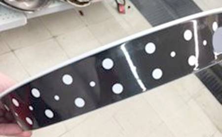 Polka Dot Black 15" Oblong Melamine Tray