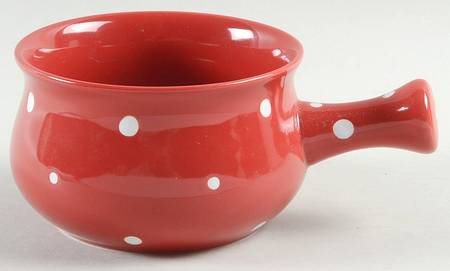 Polka Dot Red Soup Mug by Temp-Tations