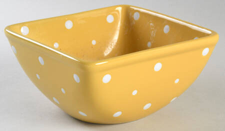 Polka Dot Yellow 6" Square Mixing Bowl