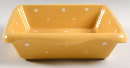 Polka Dot Yellow 10" Square Baker