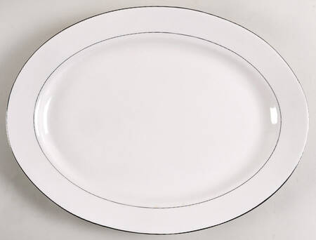 Platinum Band 13" Oval Serving Platter by Tabletops Unlimited