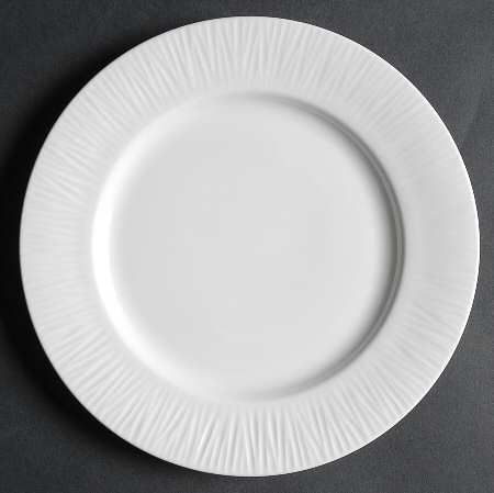 Emilia (All White, Ribbed) Salad Plate