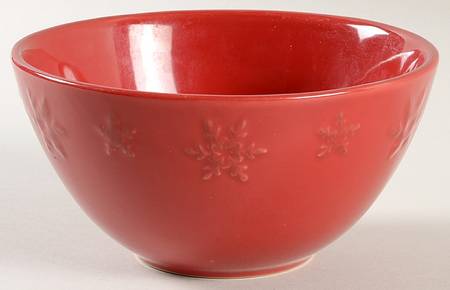 Birchwood Chalet Red Snowflake Soup/Cereal Bowl