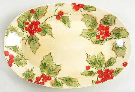 Classic Tidings 17" Oval Serving Platter