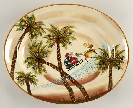 Kona Christmas 18" Oval Serving Platter