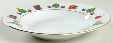 Save the Children Christmas Large Rim Soup Bowl
