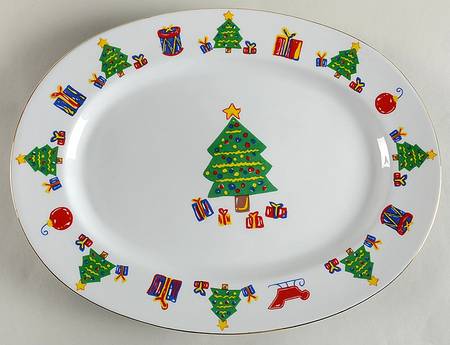 Save the Children Christmas 14" Oval Serving Platter