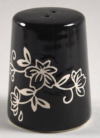 Floral Lace Black Salt Shaker (Centertaining Lazy Susan Set)