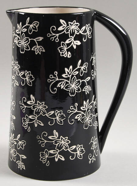 Floral Lace Black 48 Oz Pitcher for Centertaining Set