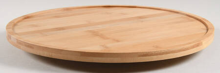 Floral Lace Black Wood Lazy Susan Base